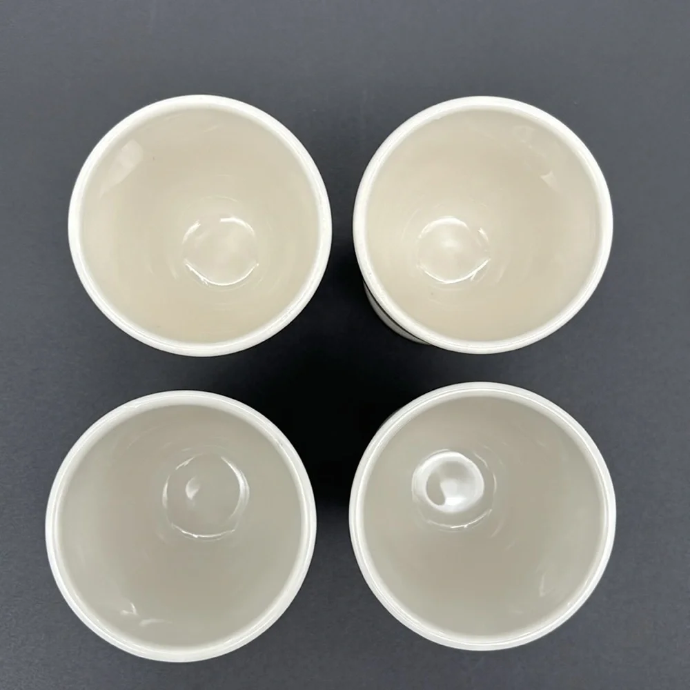 Vintage Set Of 4 Ceramic United States Navy  Double Egg Cups